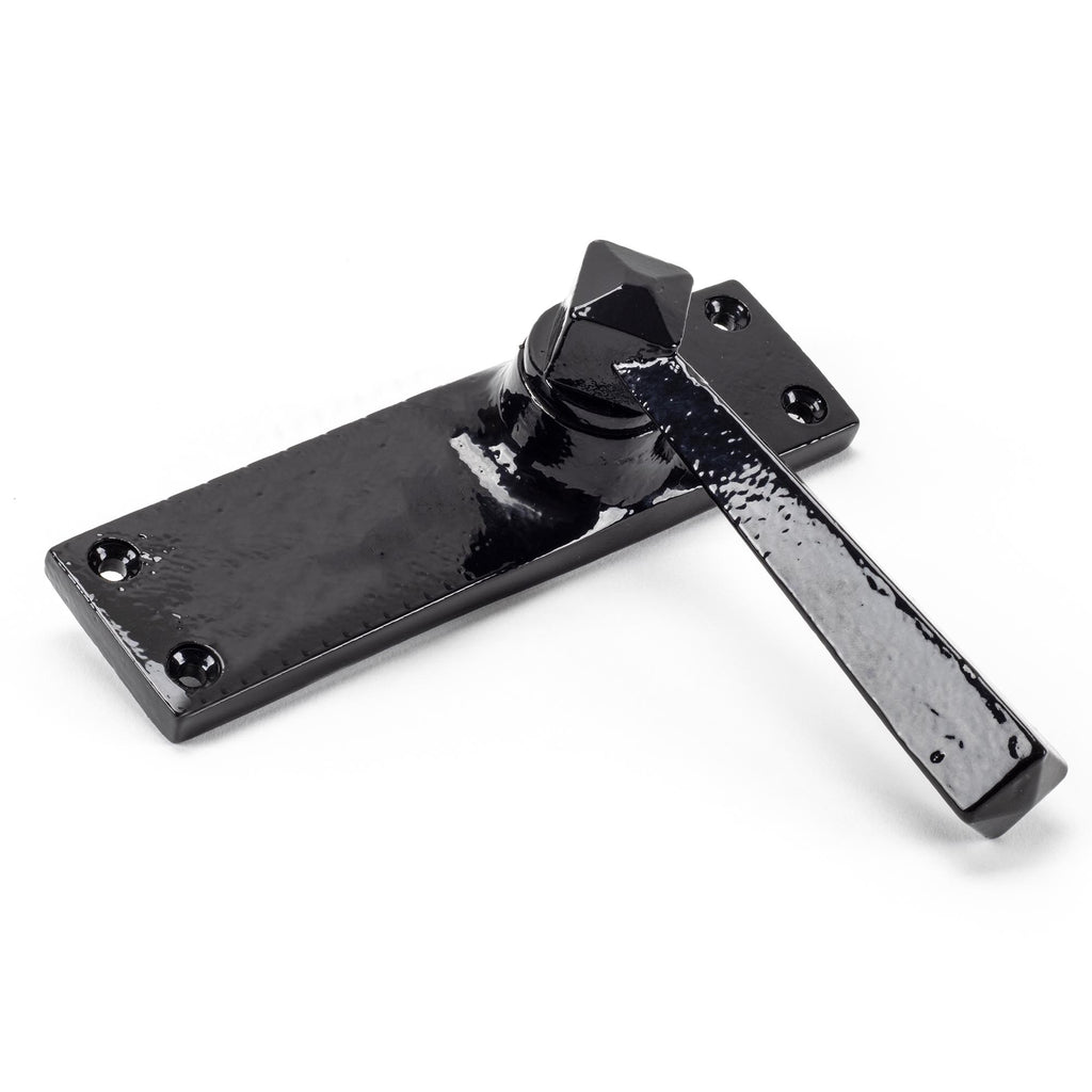 From The Anvil's Black Straight Lever Latch Set