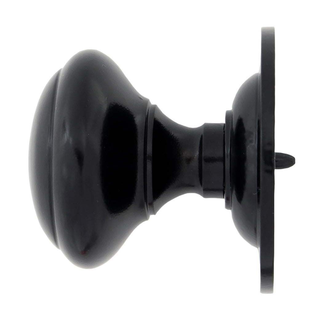 From The Anvil's Black Round Centre Door Knob