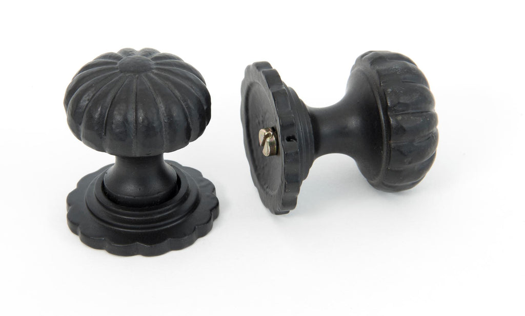 From The Anvil's Black Flower Cabinet Knob