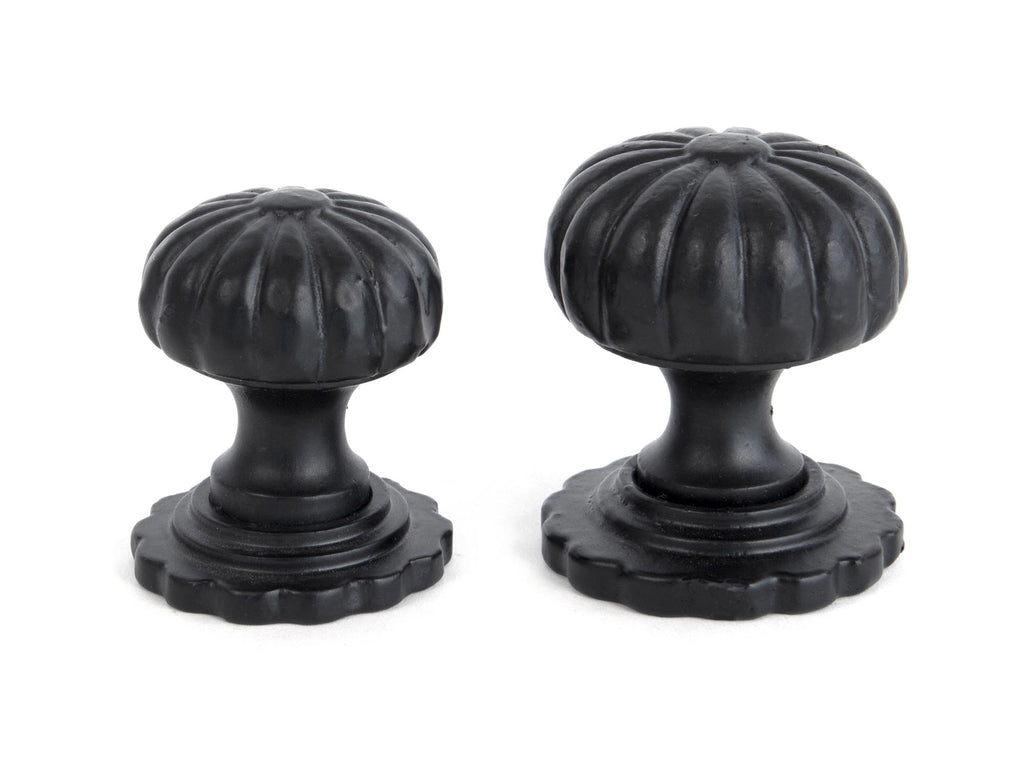 From The Anvil's Black Flower Cabinet Knob