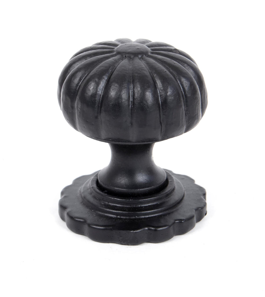 From The Anvil's Black Flower Cabinet Knob