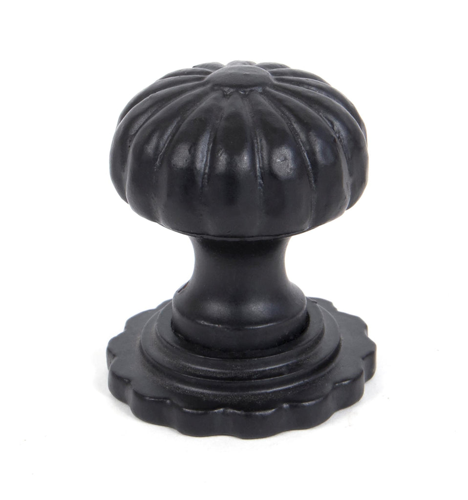 From The Anvil's Black Flower Cabinet Knob