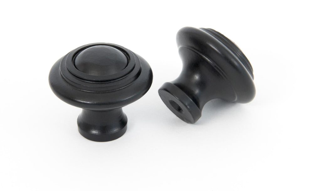 From The Anvil's Black Ringed Cabinet Knob