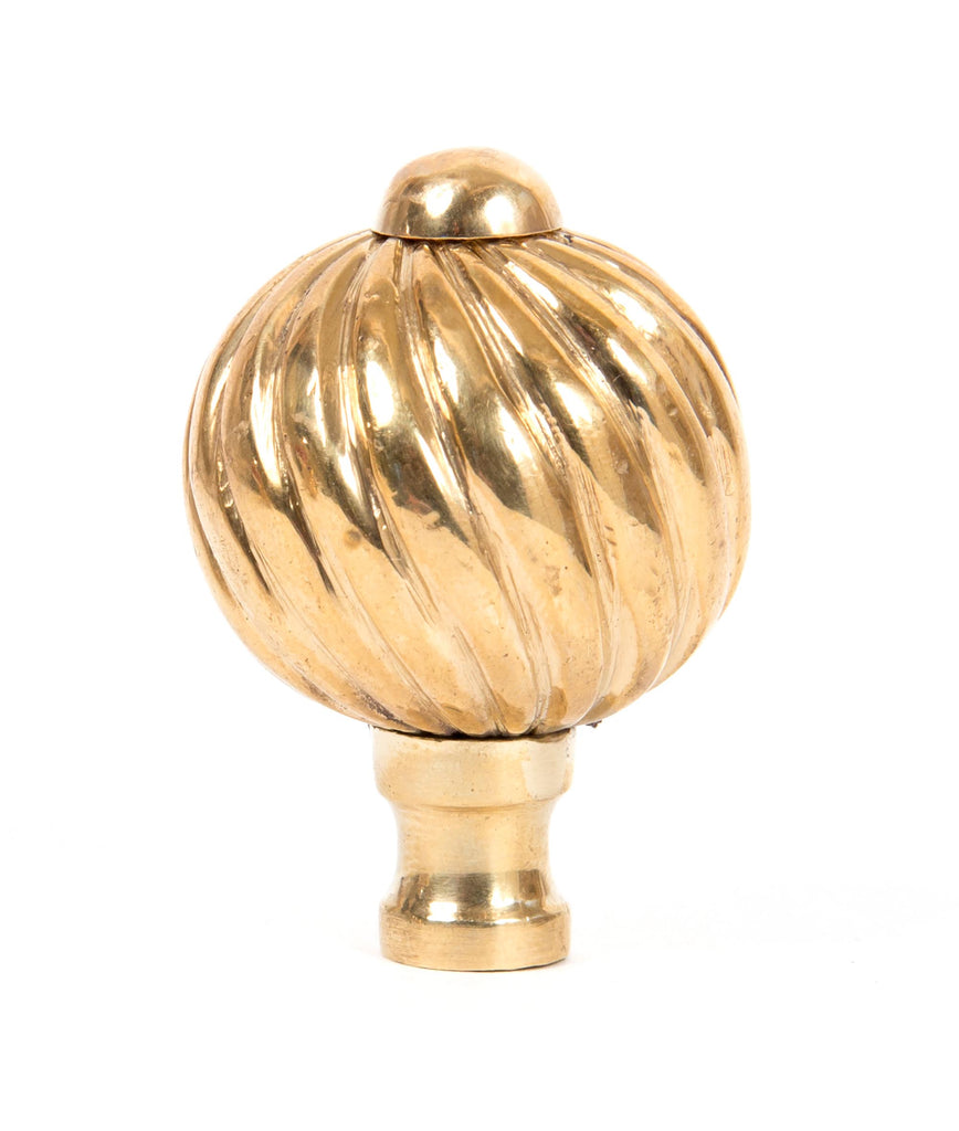 From The Anvil's Polished Brass Spiral Cabinet Knob