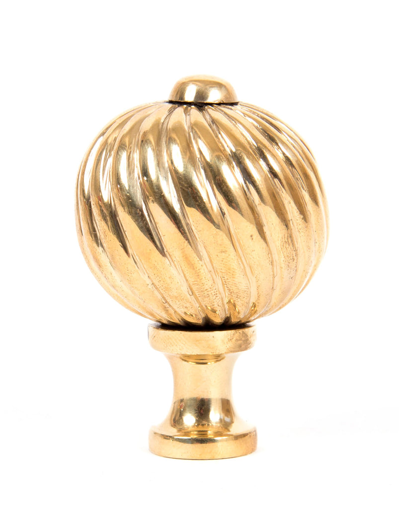 From The Anvil's Polished Brass Spiral Cabinet Knob