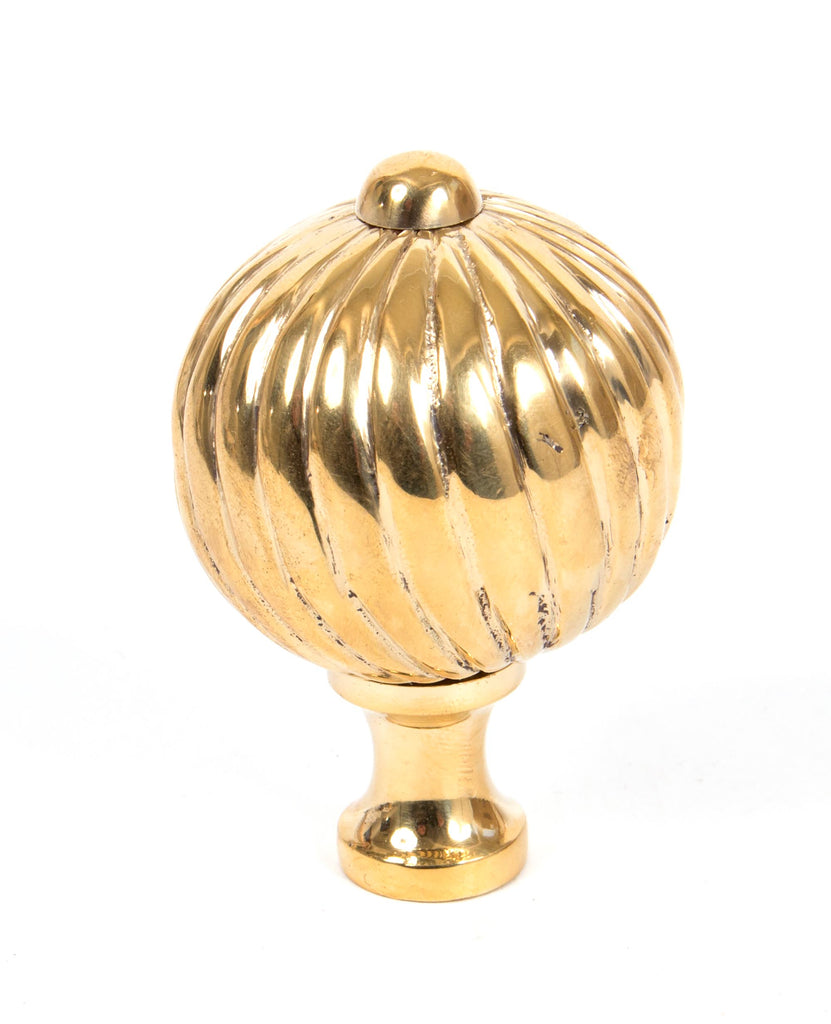 From The Anvil's Polished Brass Spiral Cabinet Knob