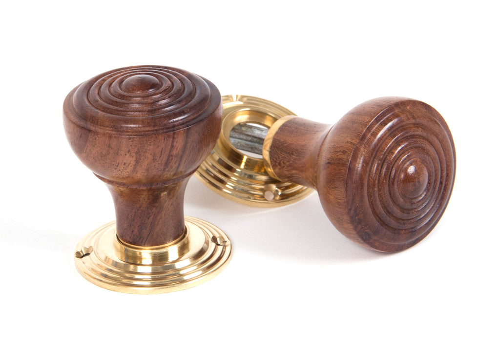 From The Anvil's Rosewood Ringed Mortice/Rim Knob Set