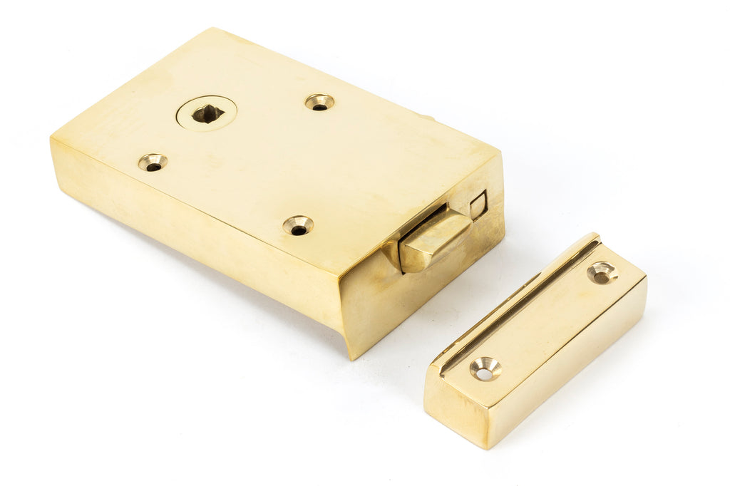 From The Anvil's Polished Brass Bathroom Latch