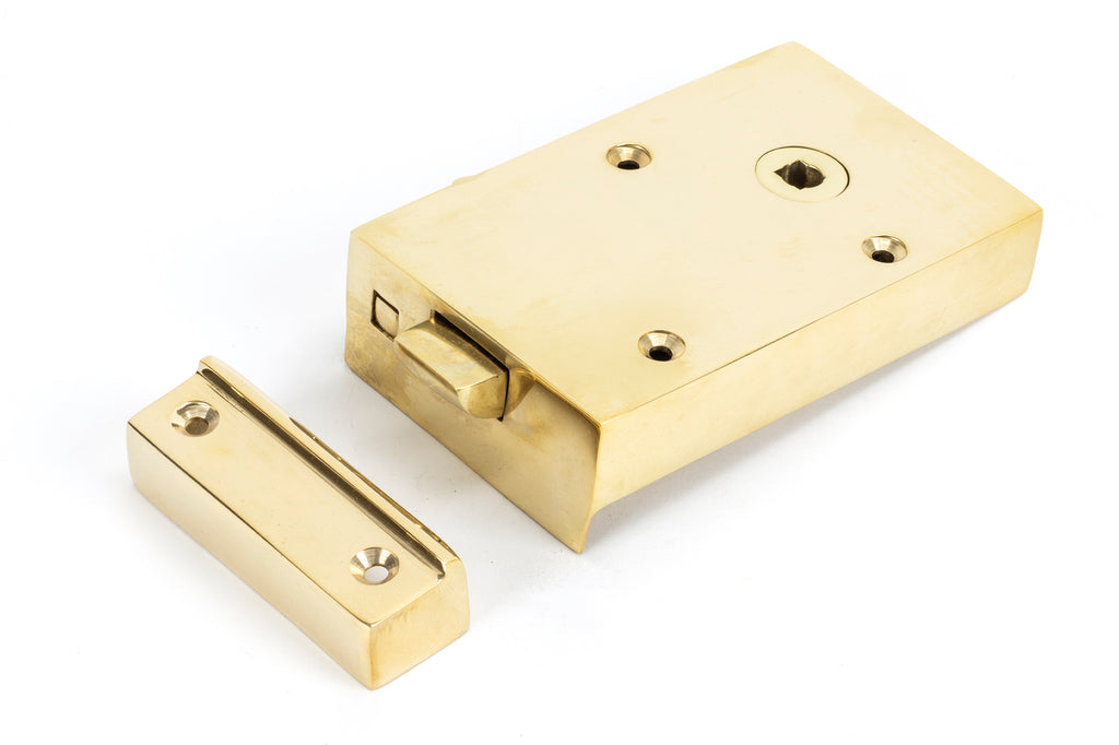 From The Anvil's Polished Brass Bathroom Latch