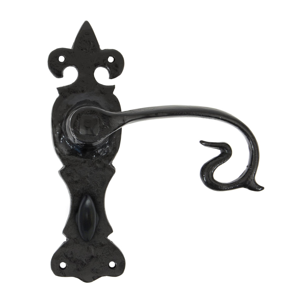 From The Anvil's Black Curly Lever Bathroom Set