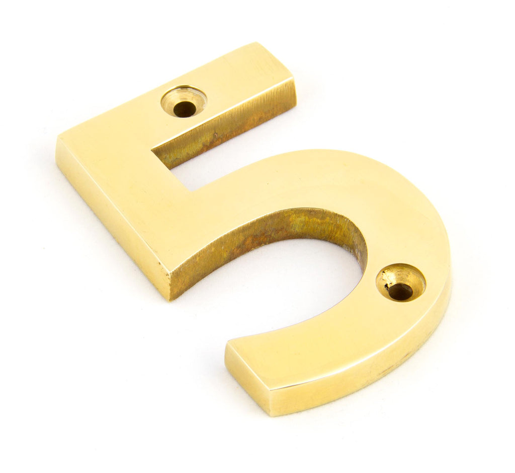 From The Anvil's Polished Brass Polished Brass Numeral