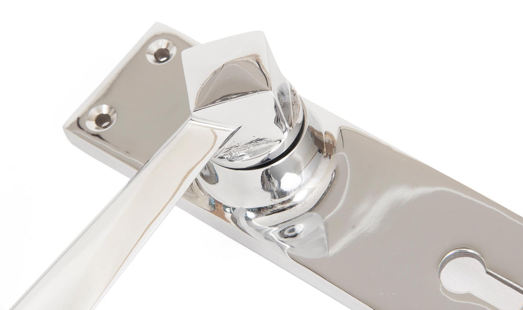 From The Anvil's Polished Chrome Straight Lever Lock Set