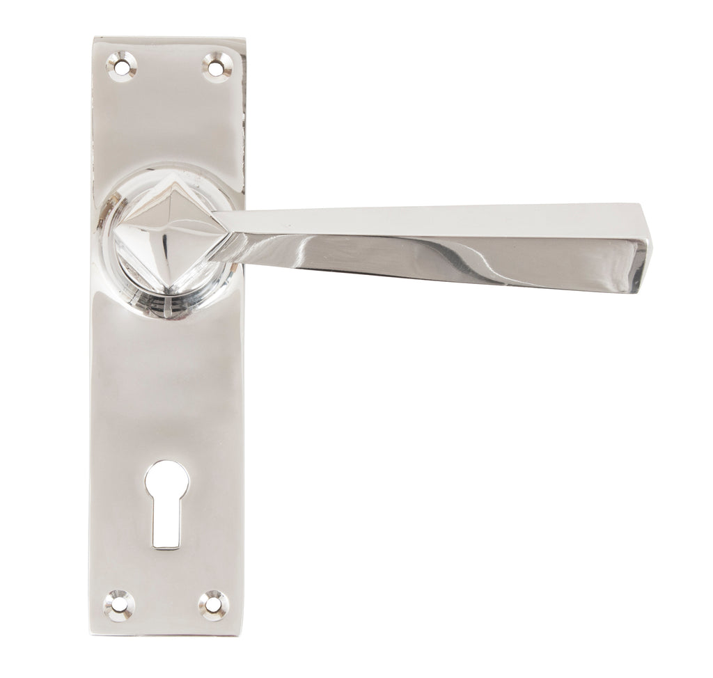 From The Anvil's Polished Chrome Straight Lever Lock Set