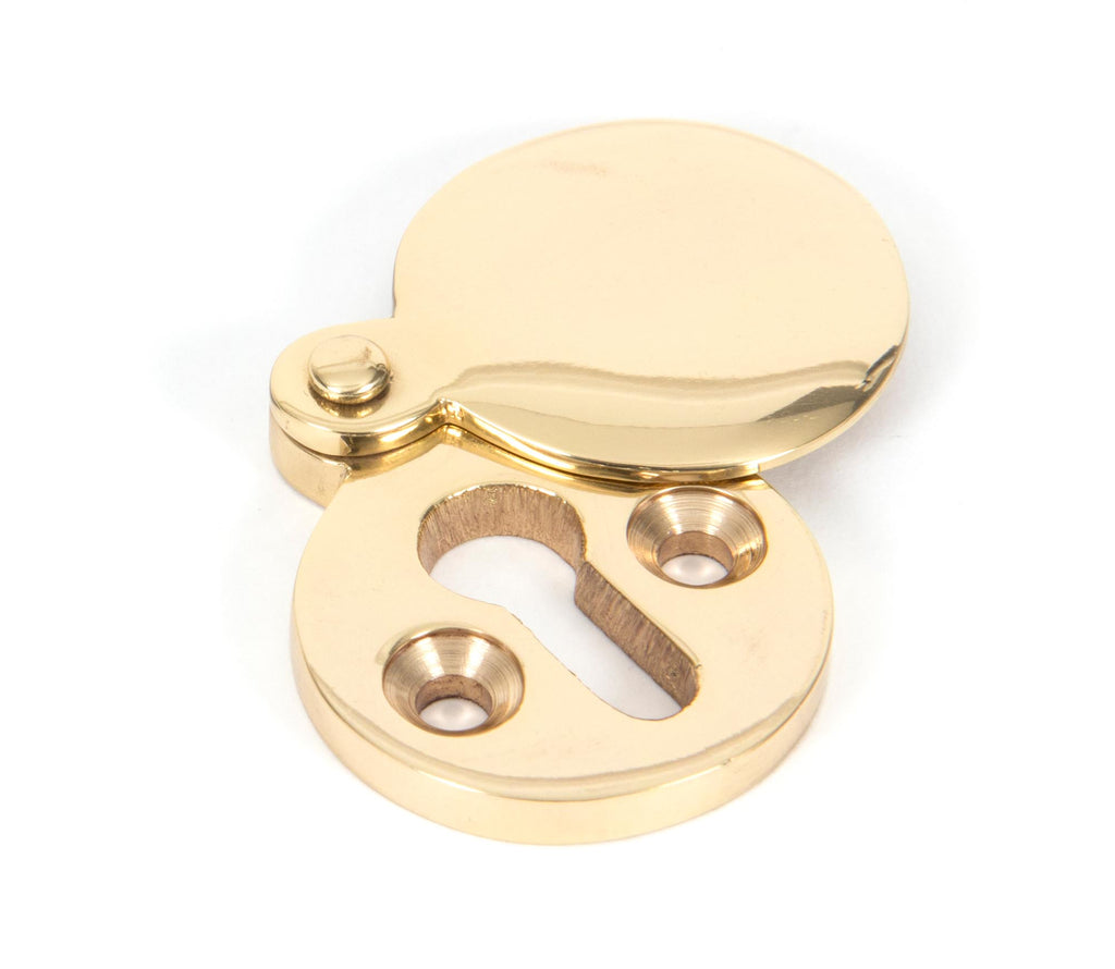 From The Anvil's Polished Brass 30mm Round Escutcheon