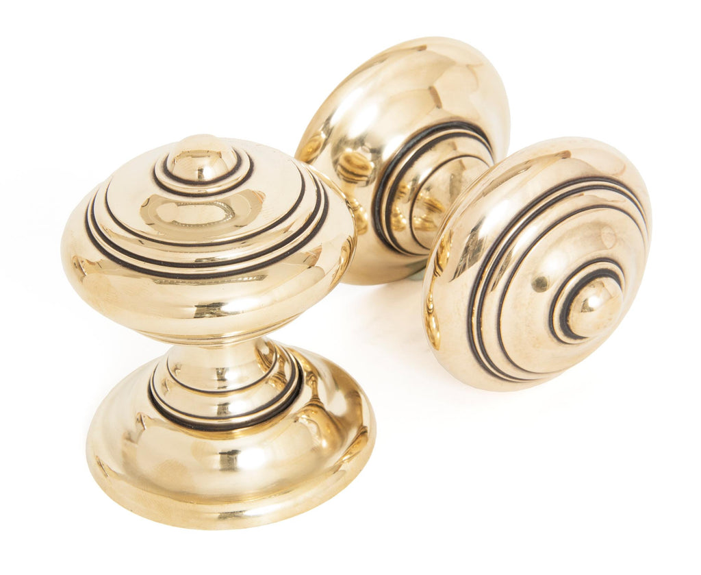 From The Anvil's Aged Brass Elmore Concealed Mortice Knob Set