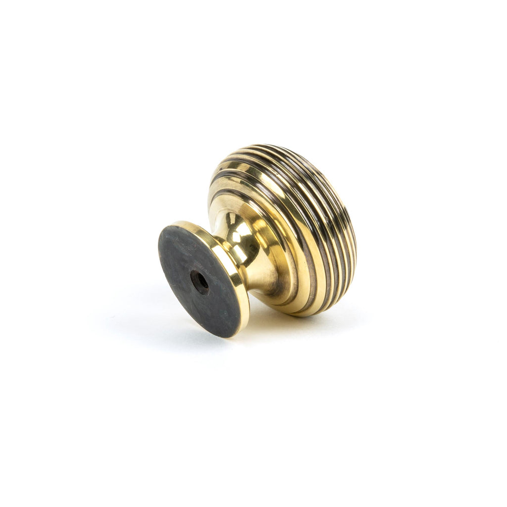 From The Anvil's Aged Brass Beehive Cabinet Knob