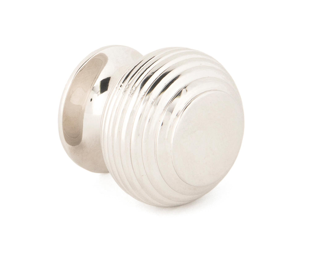 From The Anvil's Polished Nickel Beehive Cabinet Knob