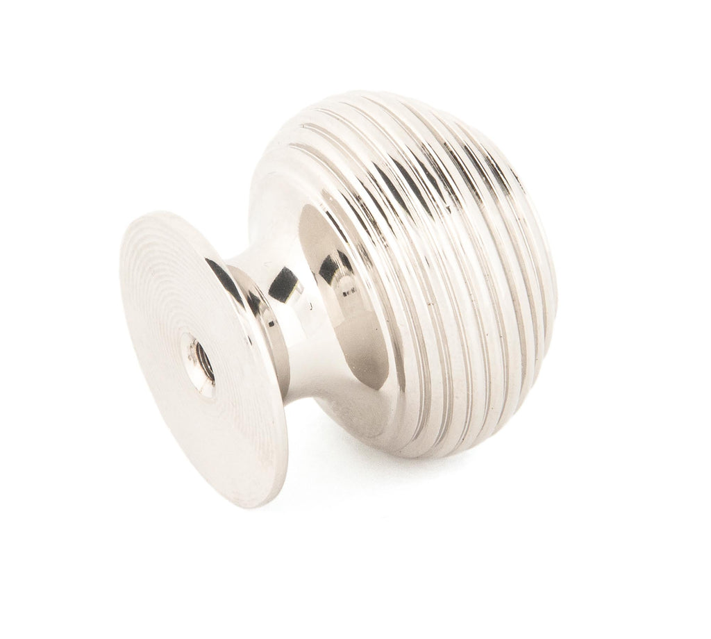 From The Anvil's Polished Nickel Beehive Cabinet Knob