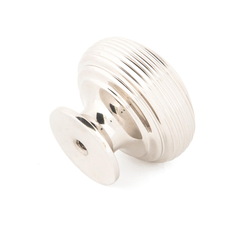 From The Anvil's Polished Nickel Beehive Cabinet Knob