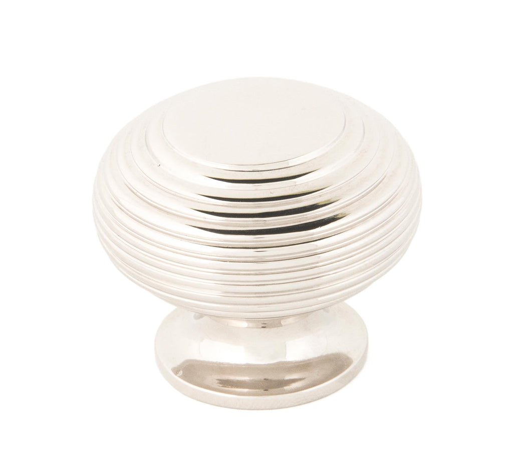 From The Anvil's Polished Nickel Beehive Cabinet Knob