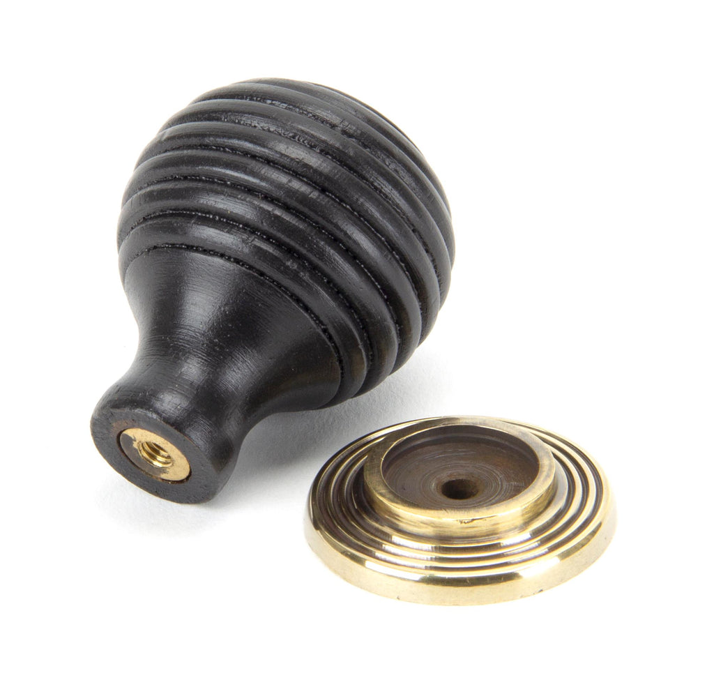 From The Anvil's Ebony Wooden Beehive Cabinet Knob