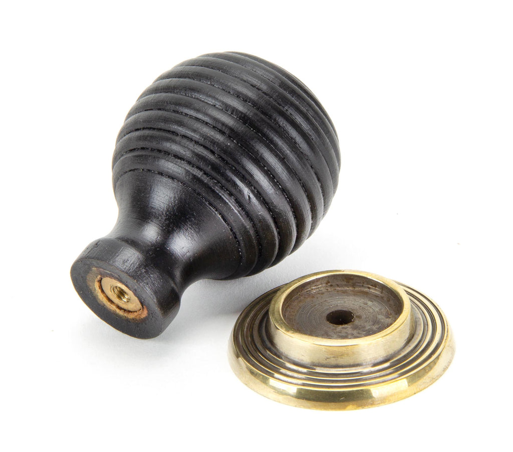 From The Anvil's Ebony Wooden Beehive Cabinet Knob