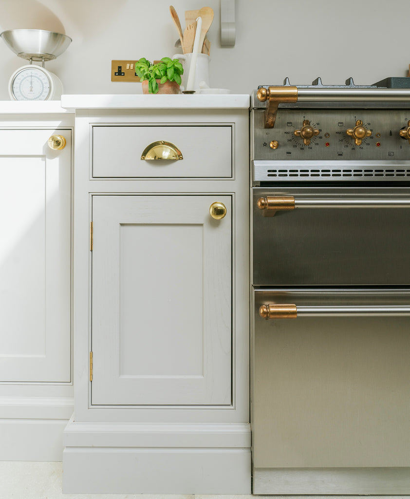 From The Anvil's Polished Brass Mushroom Cabinet Knob