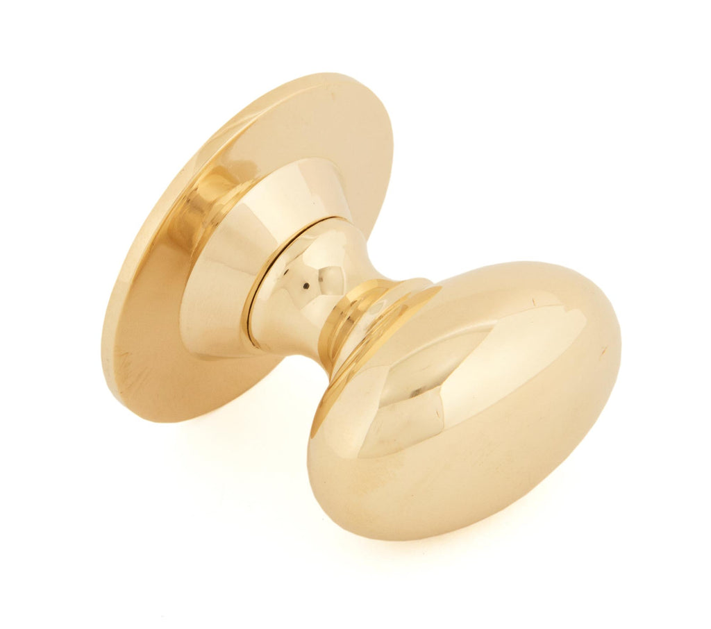 From The Anvil's Polished Brass Oval Cabinet Knob