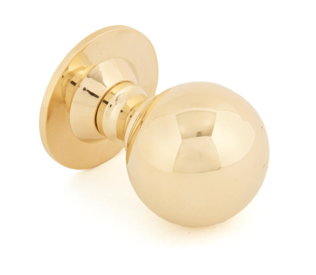 From The Anvil's Polished Brass Ball Cabinet Knob