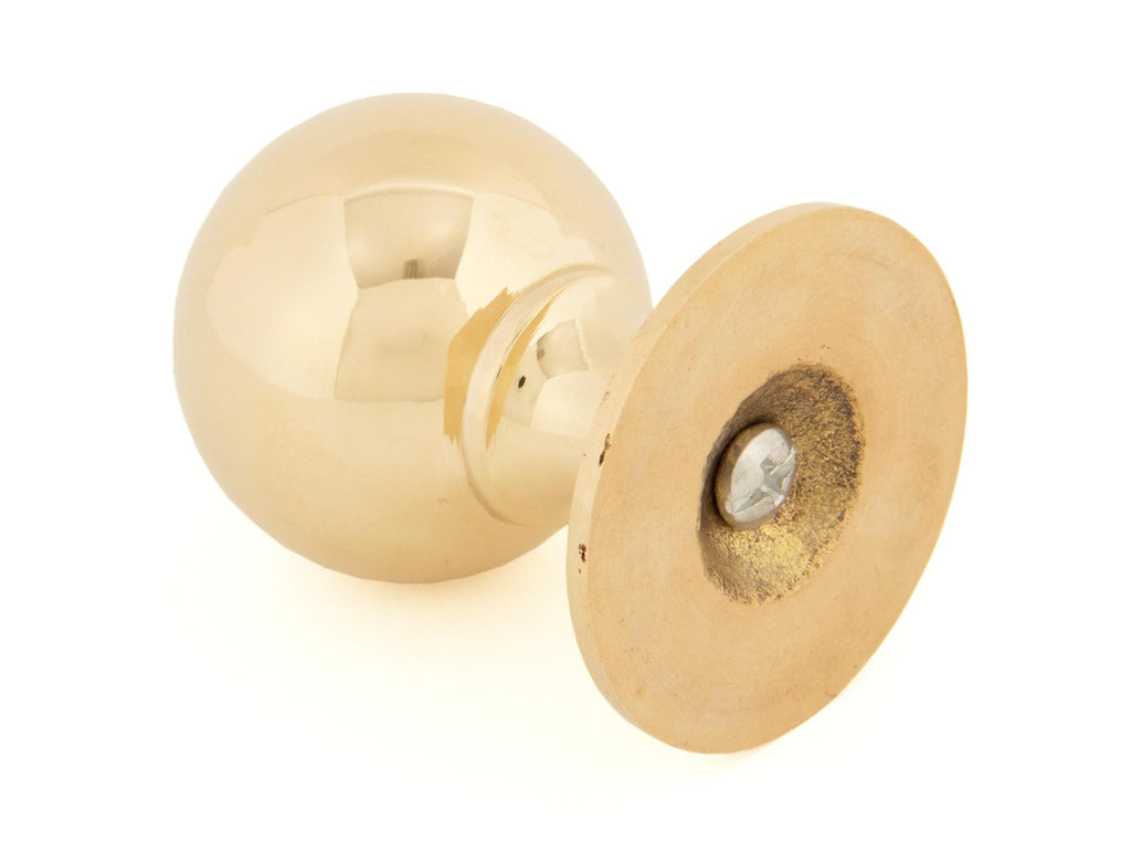 From The Anvil's Polished Brass Ball Cabinet Knob