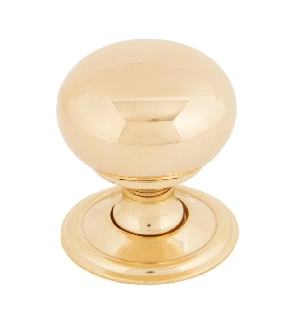 From The Anvil's Polished Brass Mushroom Cabinet Knob