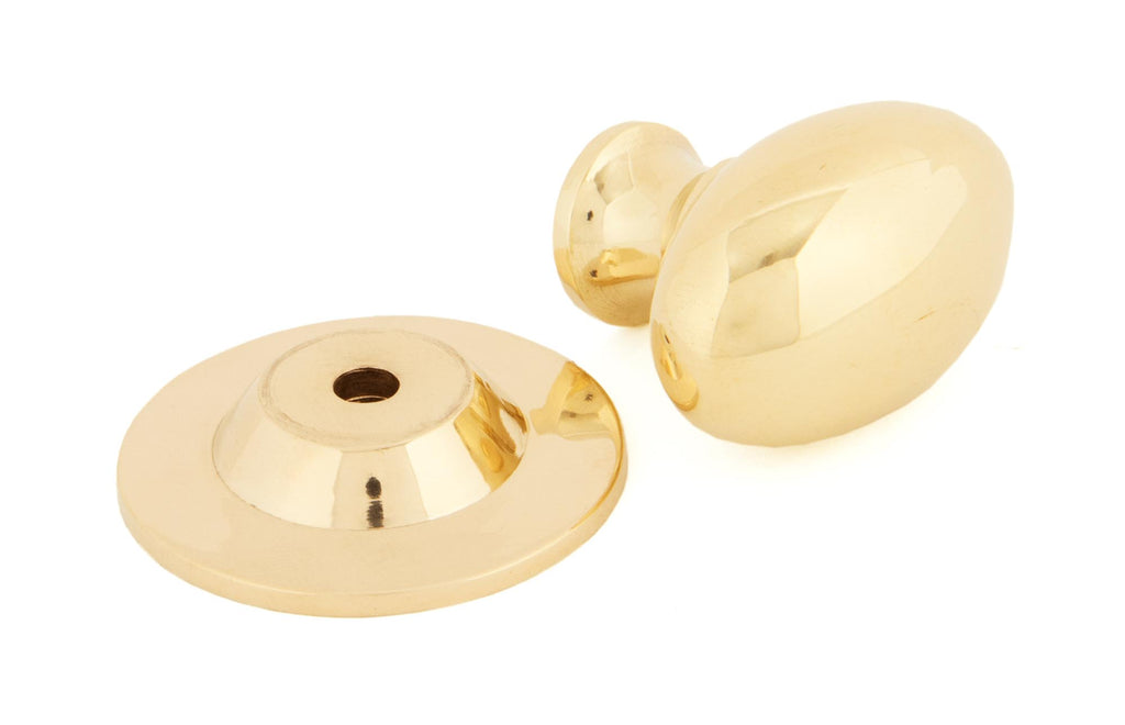 From The Anvil's Polished Brass Oval Cabinet Knob