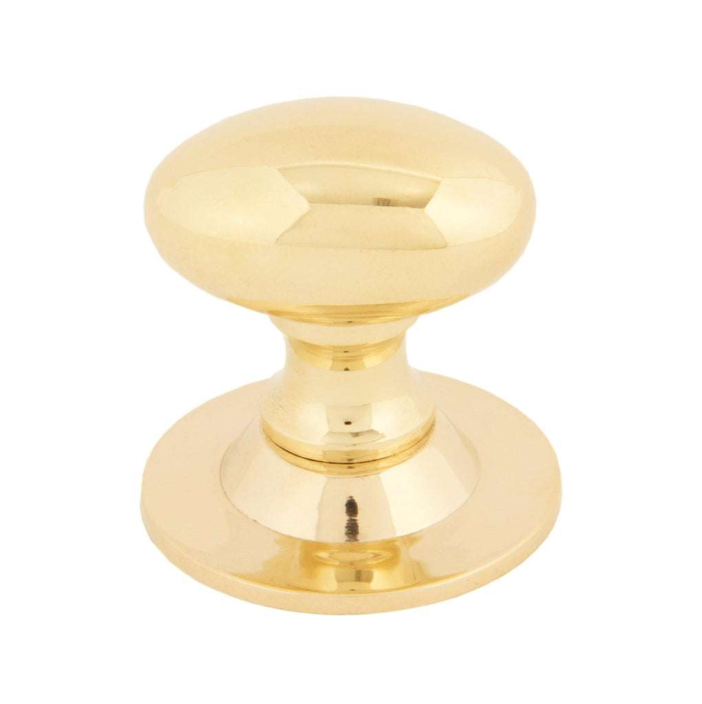 From The Anvil's Polished Brass Oval Cabinet Knob