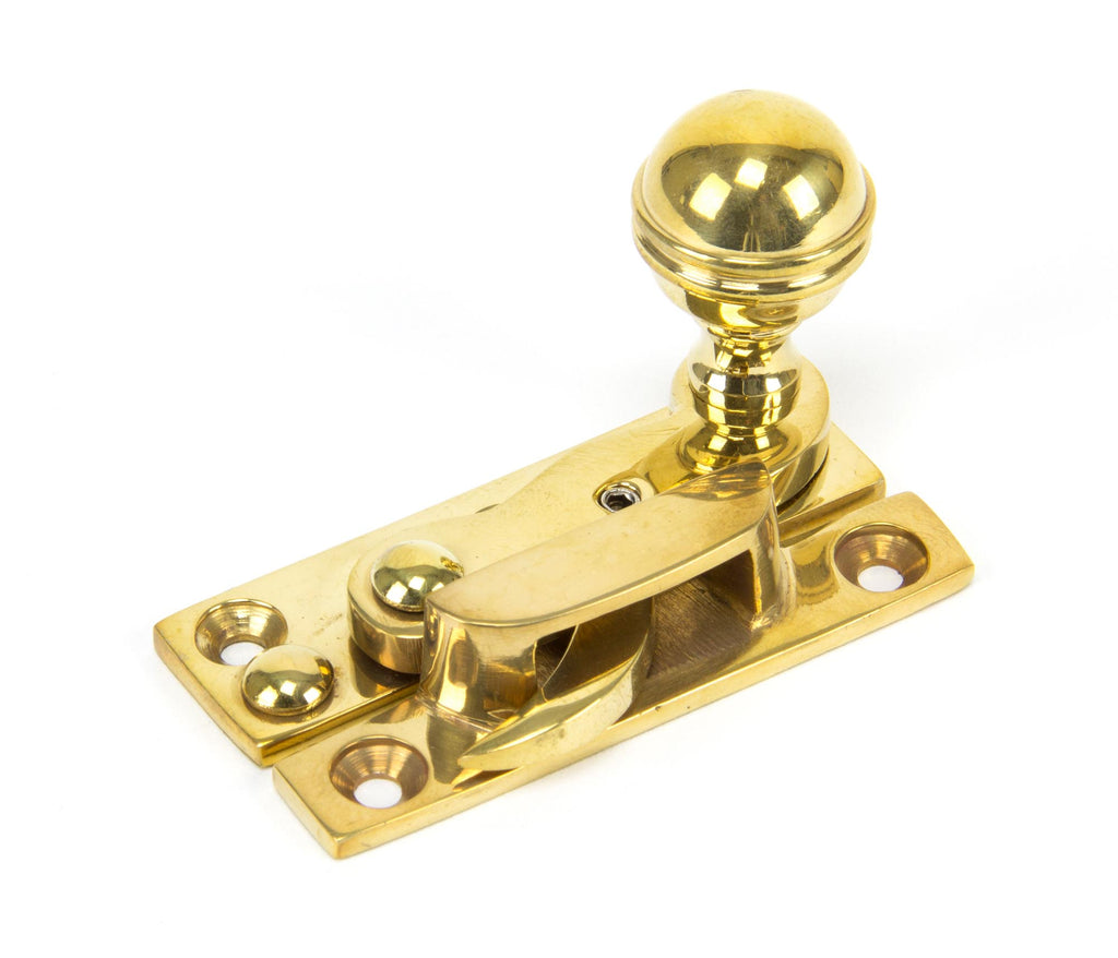 From The Anvil's Polished Brass Prestbury Sash Hook Fastener