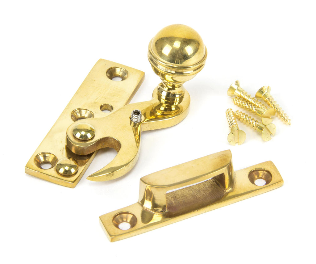 From The Anvil's Polished Brass Prestbury Sash Hook Fastener