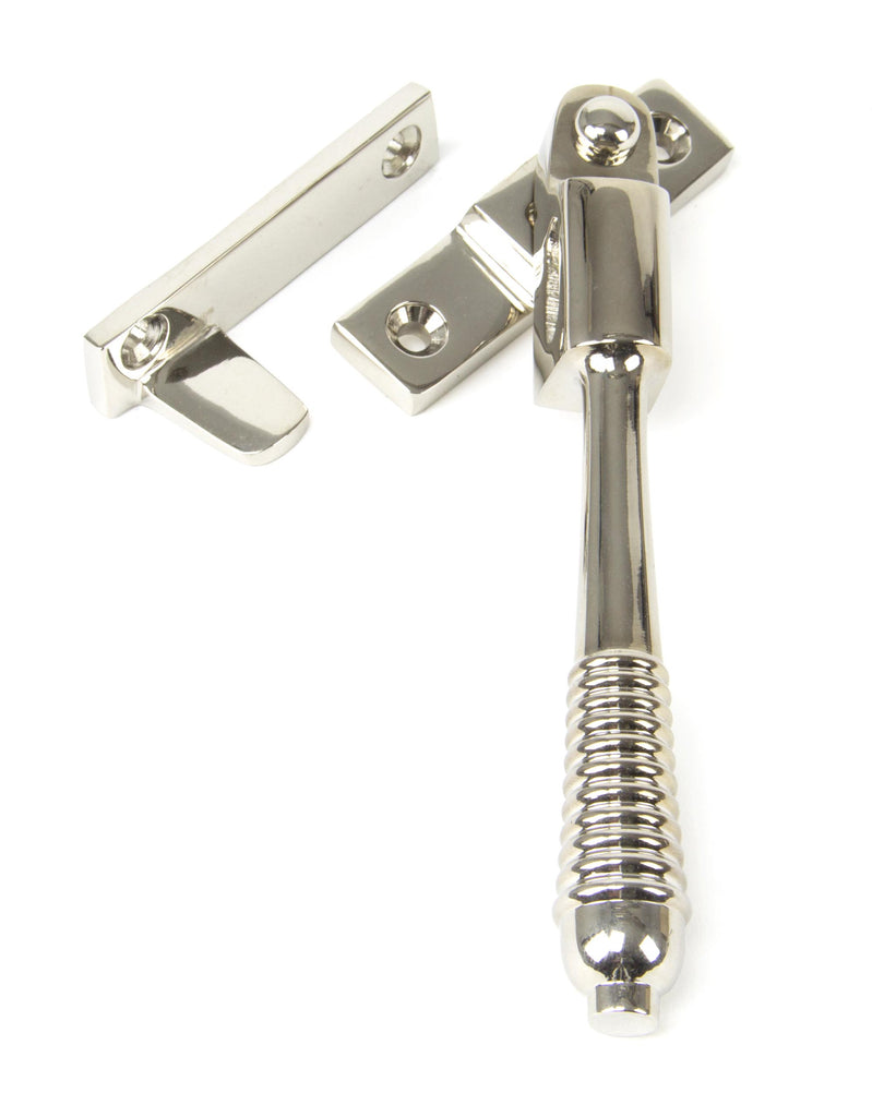 From The Anvil's Polished Nickel Night-Vent Locking Reeded Fastener