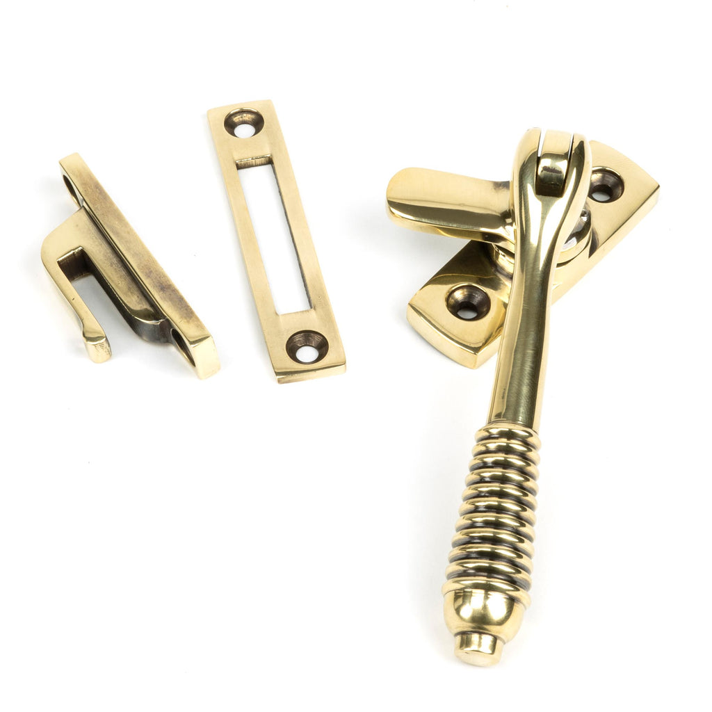 From The Anvil's Aged Brass Locking Reeded Fastener