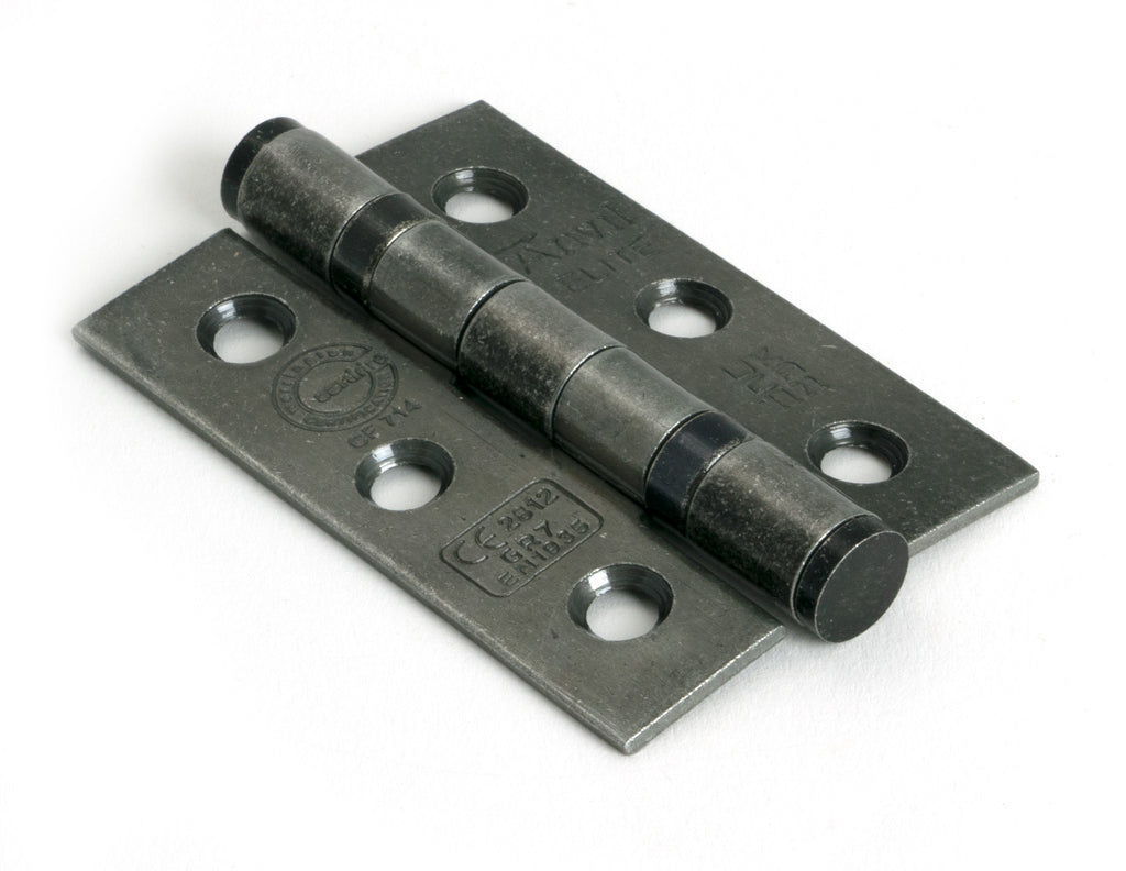 From The Anvil's Pewter Patina Ball Bearing Butt Hinge (pair) SS