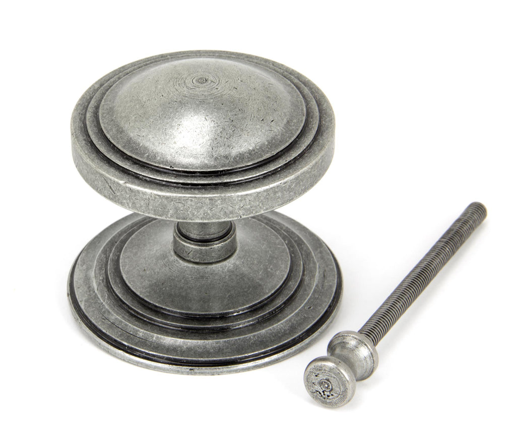 From The Anvil's Pewter Patina Art Deco Centre Door Knob