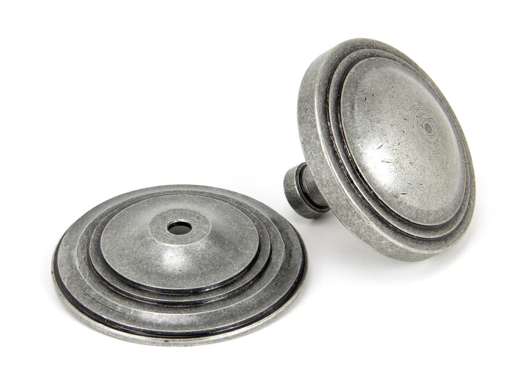 From The Anvil's Pewter Patina Art Deco Centre Door Knob