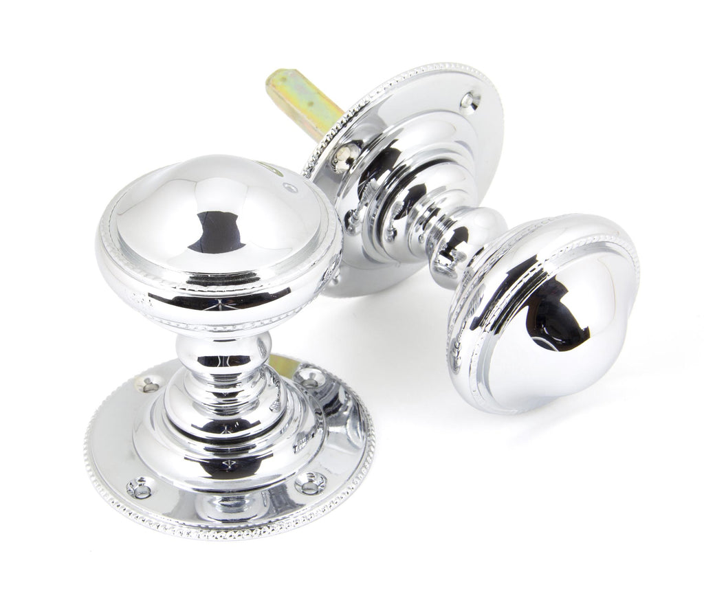 From The Anvil's Polished Chrome Brockworth Mortice Knob Set