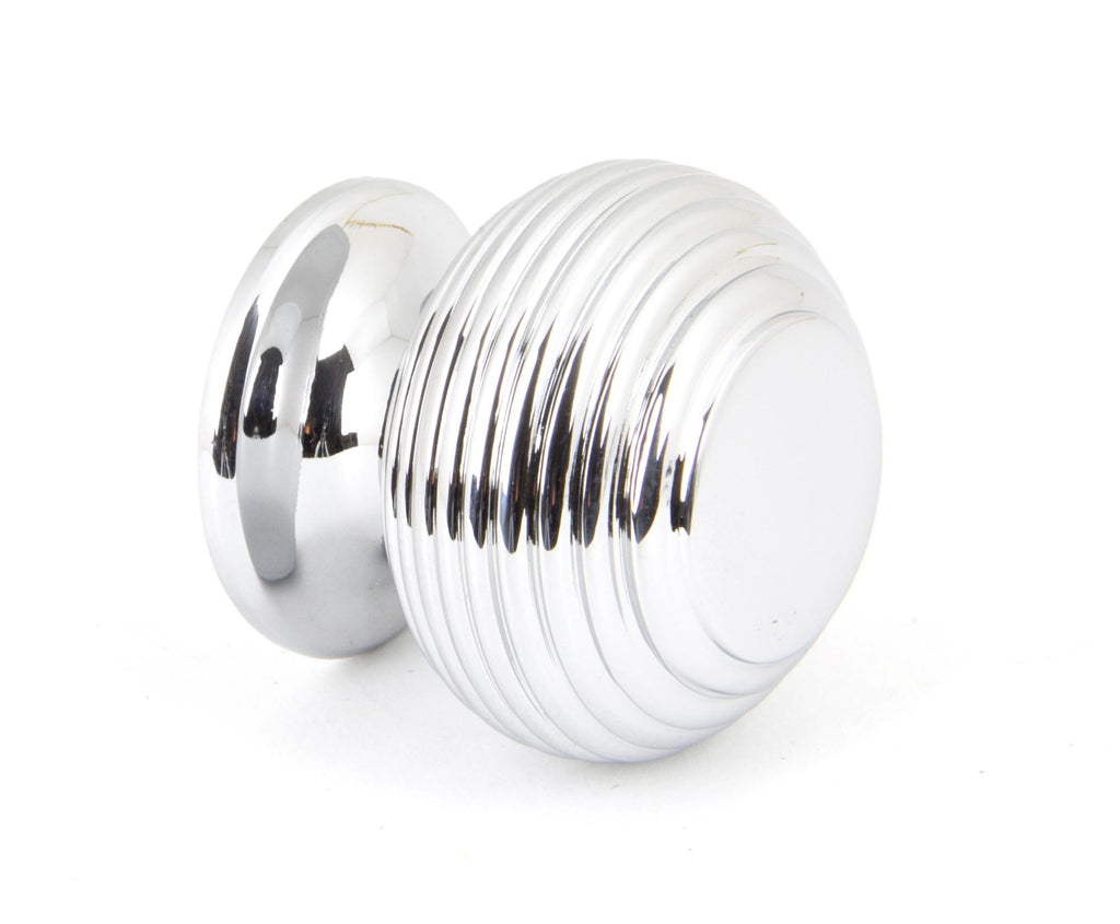 From The Anvil's Polished Chrome Beehive Cabinet Knob