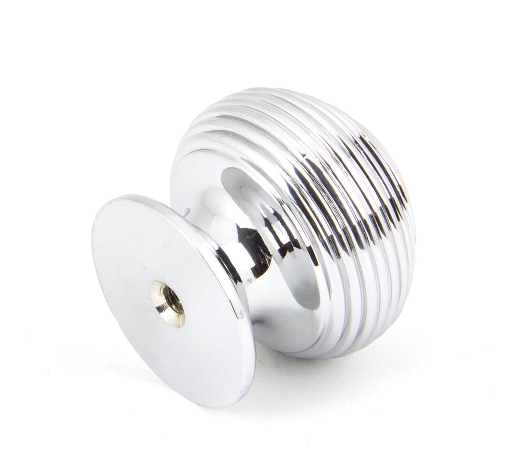 From The Anvil's Polished Chrome Beehive Cabinet Knob