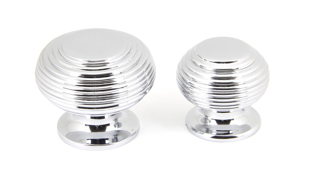 From The Anvil's Polished Chrome Beehive Cabinet Knob