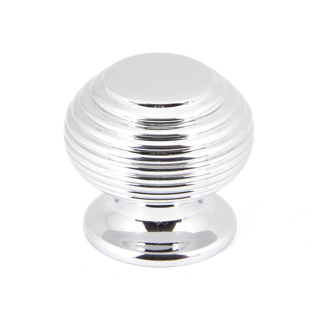 From The Anvil's Polished Chrome Beehive Cabinet Knob