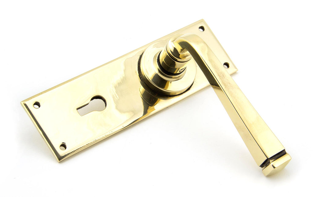 From The Anvil's Aged Brass Avon Lever Lock Set