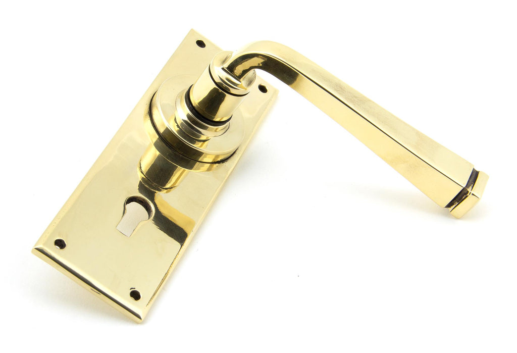 From The Anvil's Aged Brass Avon Lever Lock Set