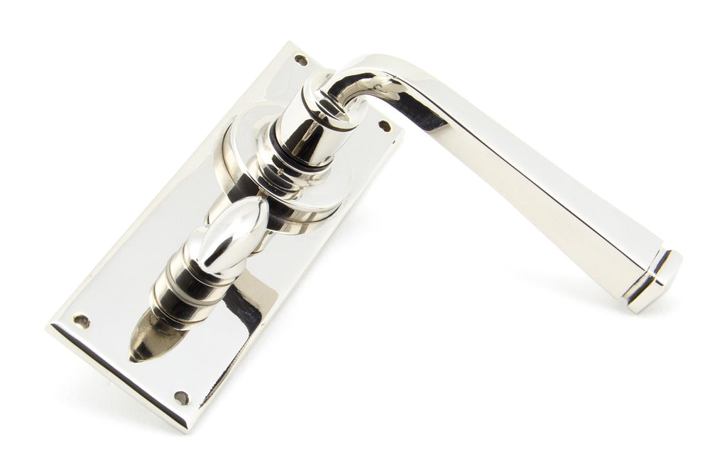 From The Anvil's Polished Nickel Avon Lever Bathroom Set