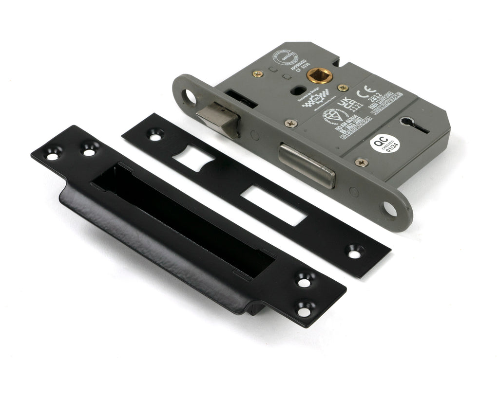 From The Anvil's Black 5 Lever BS Sash Lock