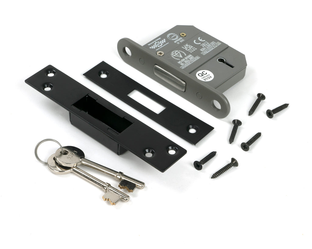 From The Anvil's Black BS 5 Lever Deadlock KA